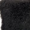 24" Black Euro No Pattern Microsuede Down Throw Pillow