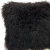 24" Black Euro No Pattern Microsuede Down Throw Pillow