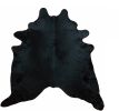 5' X 6' Black Cowhide Handmade Area Rug