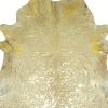 6' X 7' Gold Cowhide Handmade Area Rug