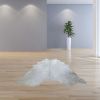 6' X 7' Silver Cowhide Handmade Area Rug