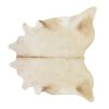 6' X 7' Champagne Cowhide Handmade Area Rug