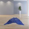 6' X 7' Navy Blue Cowhide Handmade Area Rug