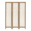 71" Clear Folding Three Panel Screen Room Divider