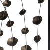 71" Gray Iron Folding Three Panel Screen Room Divider
