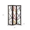 72" Black Fabric Folding Three Panel Screen Room Divider