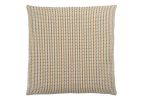 18" X 18" Gray and Gold Polyester Striped Zippered Pillow