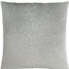 18" X 18" Light Gray Velvet Polyester Abstract Zippered Pillow