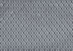 18" X 18" Silver Velvet Polyester Diamond Zippered Pillow