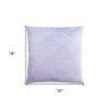 Set Of Two 18" X 18" Purple Polyester Feather Zippered Pillow