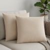 Set of Two 18" Gold Satin Throw Pillows