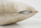 Set of Two 18" Gold Satin Throw Pillows