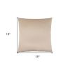 Set of Two 18" Gold Satin Throw Pillows