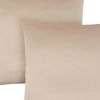 Set of Two 18" Gold Satin Throw Pillows