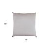 Set of Two 18" Silver Satin Throw Pillows