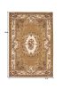 8' X 11' Beige Ivory And Brown Floral Medallion Area Rug