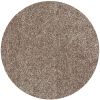 8' Beige And Brown Abstract Hand Woven Round Rug