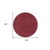 8' Red Hand Woven Round Rug