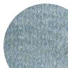 8' Blue And White Abstract Hand Woven Round Rug