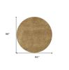 8' Gold Hand Woven Round Rug