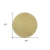 8' Canary Yellow Hand Woven Round Rug