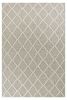 5' X 7' Gray And Ivory Wool Diamond Hand Woven Area Rug