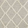 5' X 7' Gray And Ivory Wool Diamond Hand Woven Area Rug
