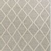 5' X 7' Gray And Ivory Wool Diamond Hand Woven Area Rug