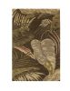 5' X 8' Brown And Beige Wool Botanical Leaves Hand Tufted Area Rug