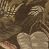 5' X 8' Brown And Beige Wool Botanical Leaves Hand Tufted Area Rug