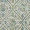 7' X 10' Green Ivory And Teal Medallion Area Rug