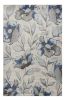 7' X 10' Ivory Blue And Gray Floral Vines Area Rug