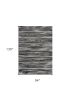 8' X 11' Gray Blue And Black Abstract Area Rug