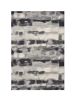 8' X 11' Gray Black And Ivory Abstract Area Rug