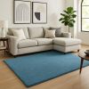 8' X 10' Blue Shag Hand Woven Area Rug