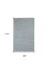 8' X 10' Blue Hand Woven Area Rug