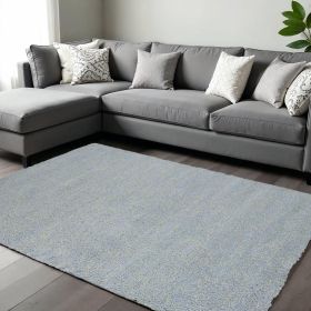 8' X 10' Blue Hand Woven Area Rug