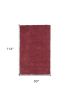 8' X 10' Red Shag Hand Woven Area Rug