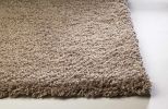 8' X 10' Beige Shag Hand Woven Area Rug