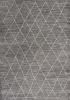 8' X 11' Gray And Ivory Geometric Area Rug