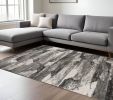 8' X 11' Gray Abstract Area Rug