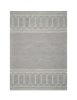 8' X 10' Gray And Ivory Wool Geometric Hand Tufted Area Rug