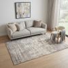 5' X 7' Beige And Ivory Abstract Hand Loomed Area Rug