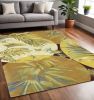 5' X 8' Coral Green And Ivory Wool Tropical Botanical Hand Tufted Area Rug
