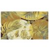 5' X 8' Coral Green And Ivory Wool Tropical Botanical Hand Tufted Area Rug