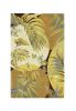 5' X 8' Coral Green And Ivory Wool Tropical Botanical Hand Tufted Area Rug