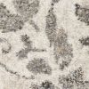8' X 10' Gray And Tan Floral Distressed Area Rug