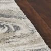 7' X 9' Gray And Tan Abstract Area Rug