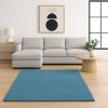 8' X 11' Blue Shag Hand Woven Area Rug