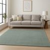 8' X 11' Slate Blue Shag Hand Woven Area Rug